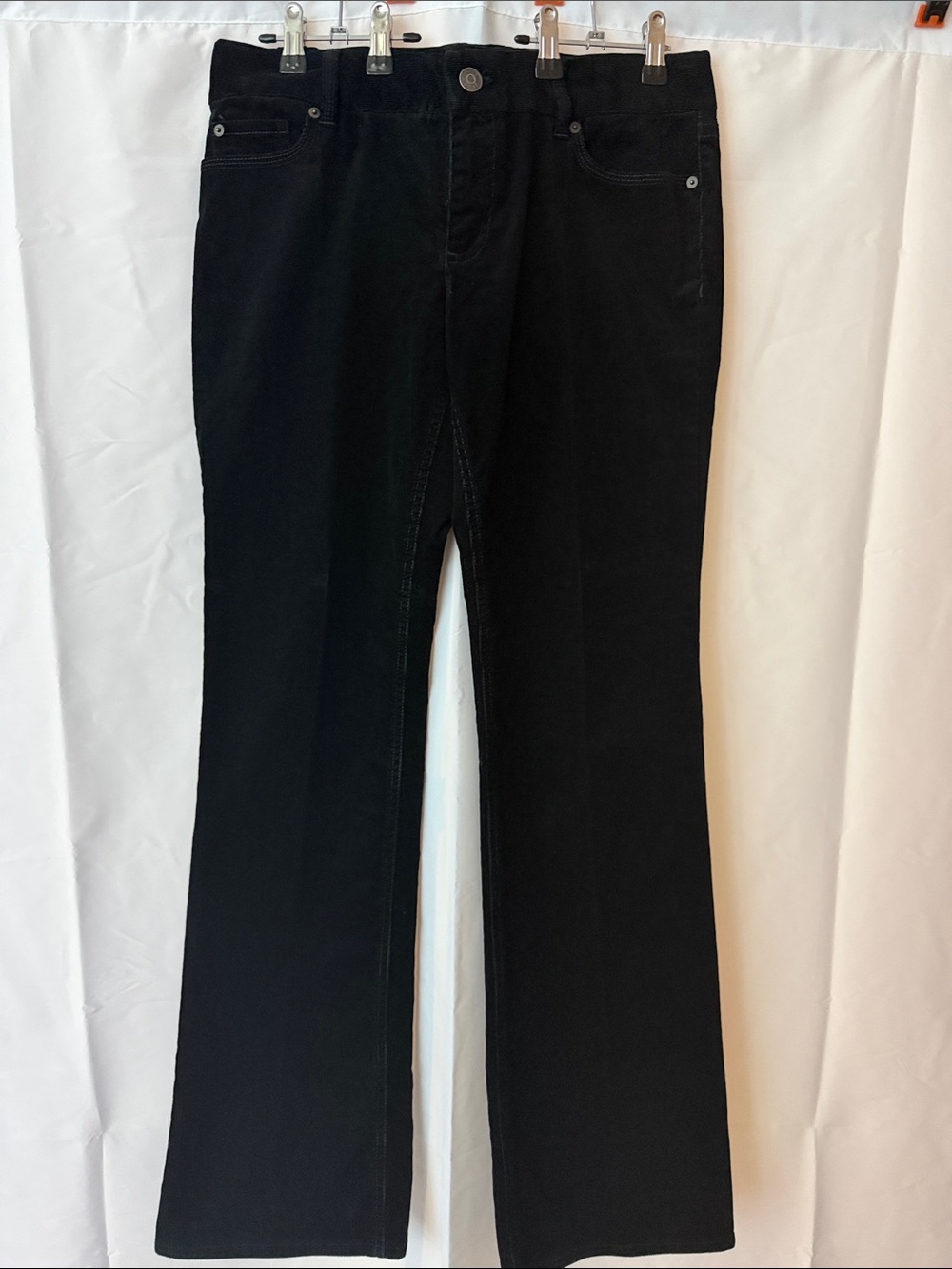 J. Crew Women’s Favorite Fit Black Flare corduroy - Classic Wide-Leg Fit Sz 10R